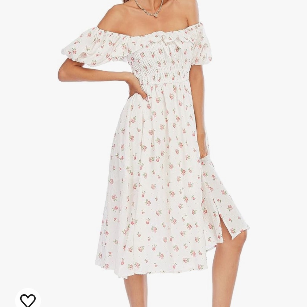 NWT R.Vivimos Summer Floral Print Puff Sleeves Vintage Ruffles Midi Dress size M - Picture 5 of 12